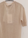 SWAYING 25 Early Autumn Saddle Shoulder Wool T-shirt SW-SW25PF1T11C1-XING Apricot